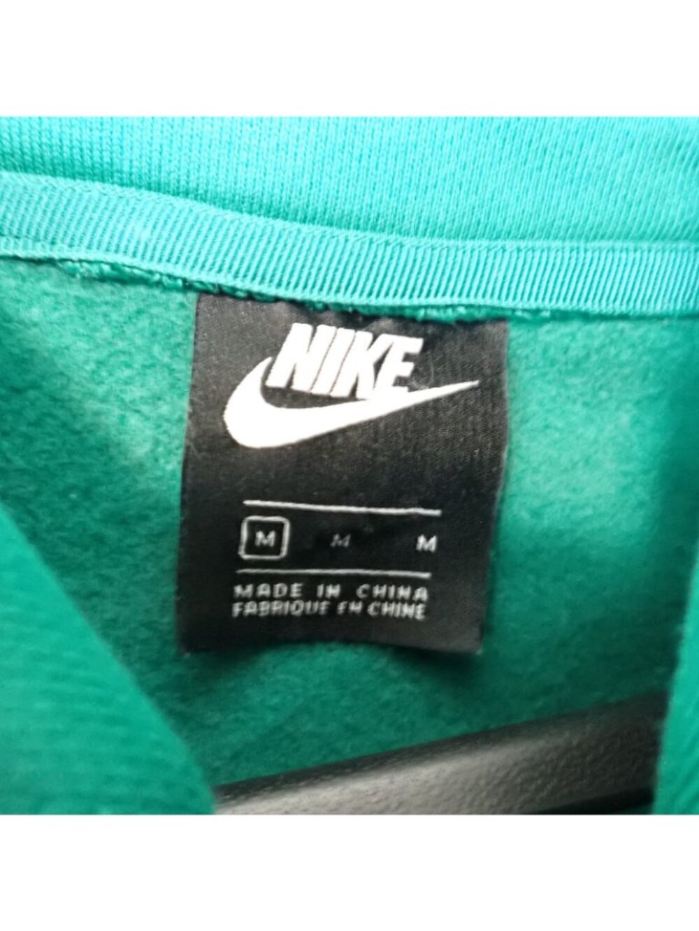 Nike Sportswear Heavyweight Hoodie Men’s Medium Teal Green Just Do It JDI Stitch - Picture 4 of 4